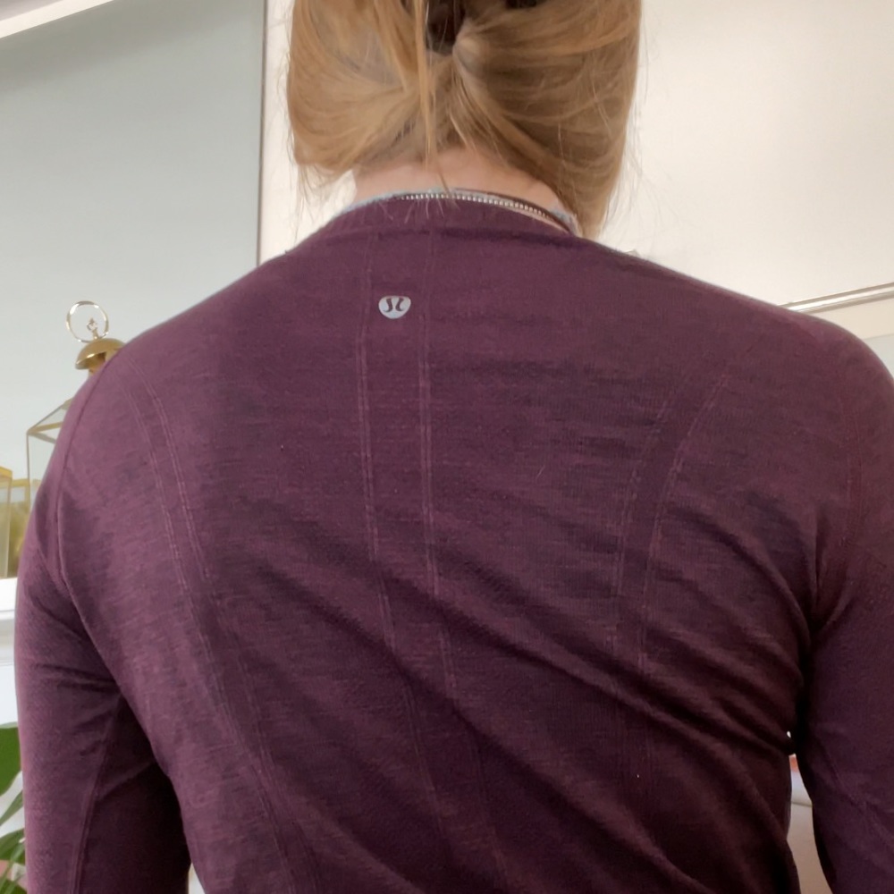 Maroon Lululemon Workout Top